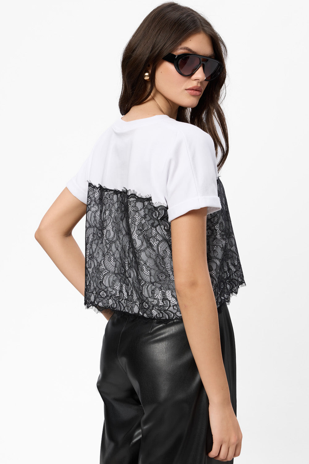 Muse V2 Black T-Shirt with sheer lace