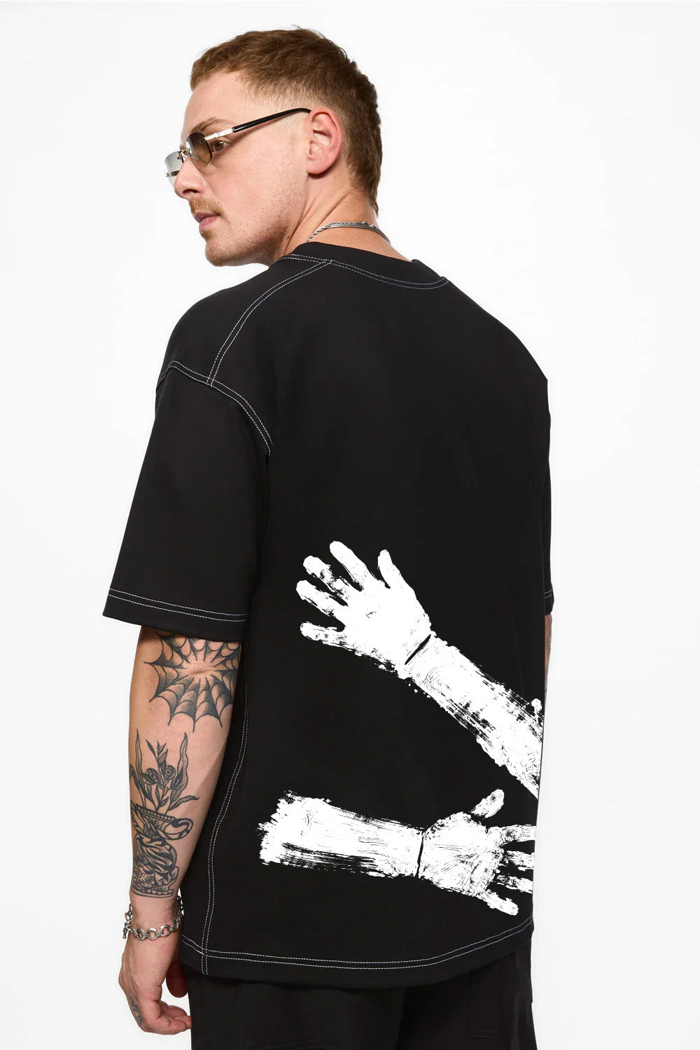 Valentines printed Black T-shirt