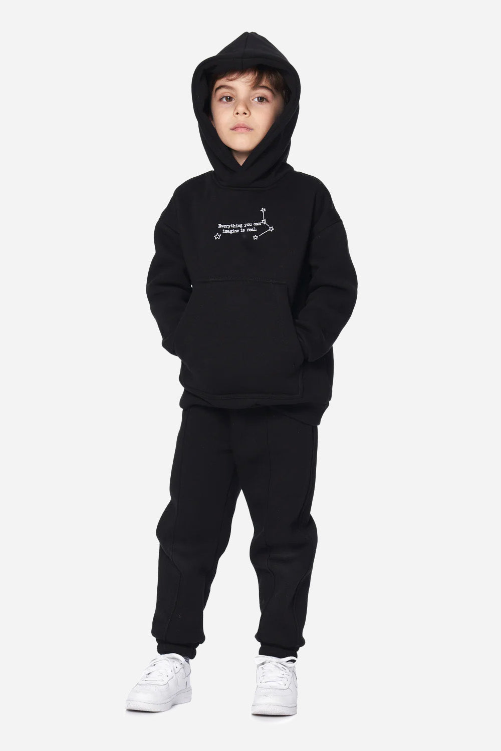 Compleu Trening pentru copii Galaxy | Negru | Stil Modern & Jucaus | Confort & Funcționalitate | Atelier Hamza