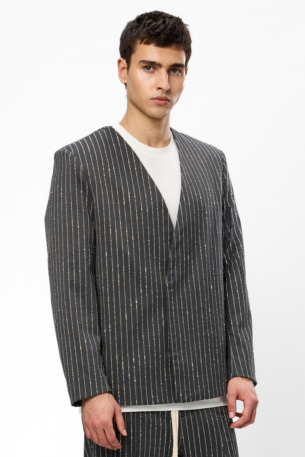 247 Grey Striped Blazer