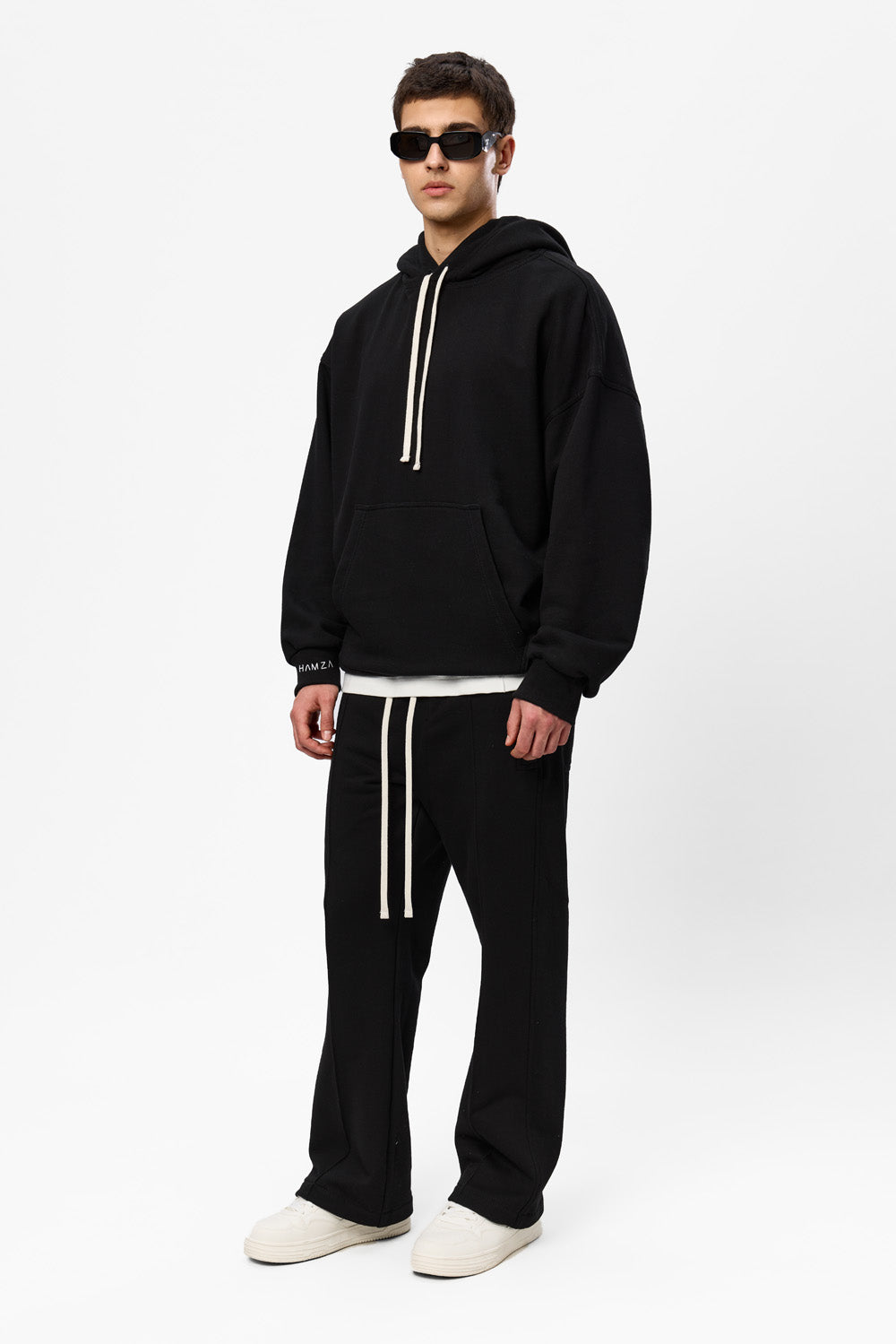 247 V2 flared Black Cotton Pants