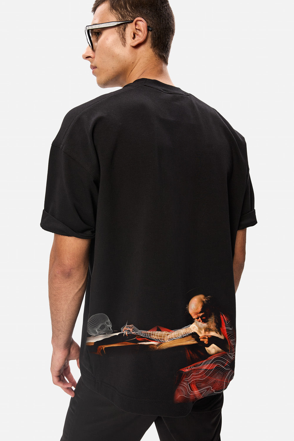 Tricou printat "Kara" | Barbati | Negru Elegant, Confortabil | Stil & Putere | Atelier Hamza