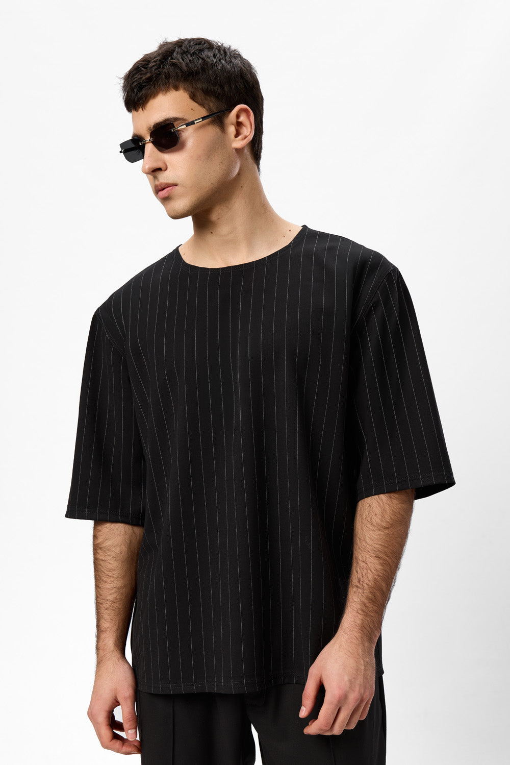 Thom striped black cloth T-shirt