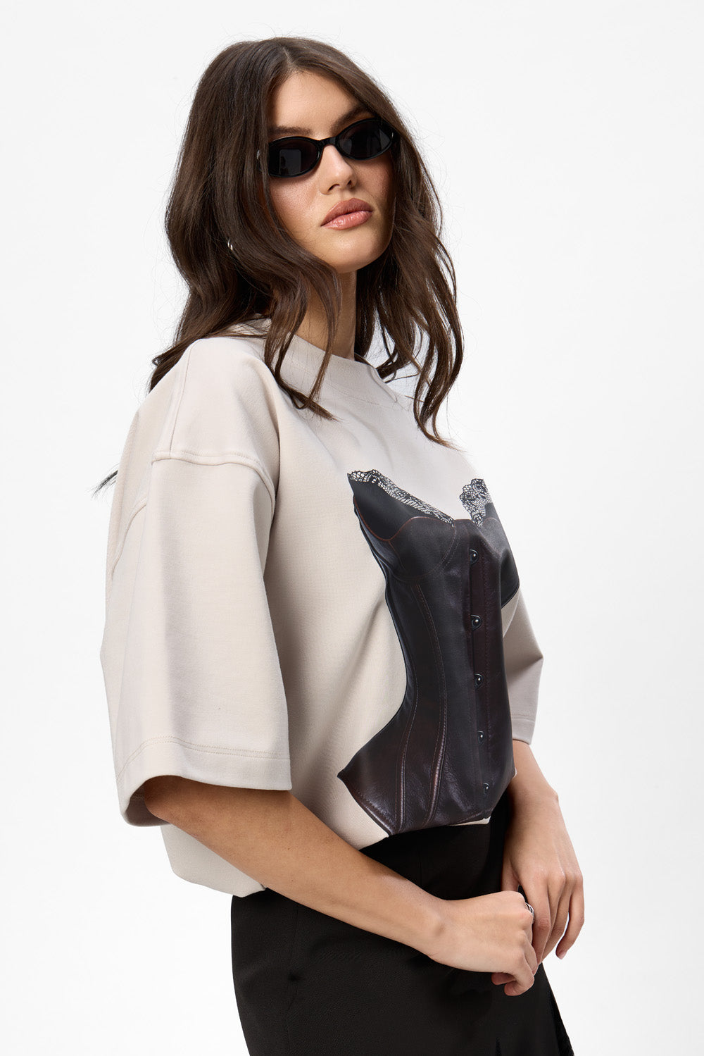 Ivory Leather printed Vanilla T-Shirt