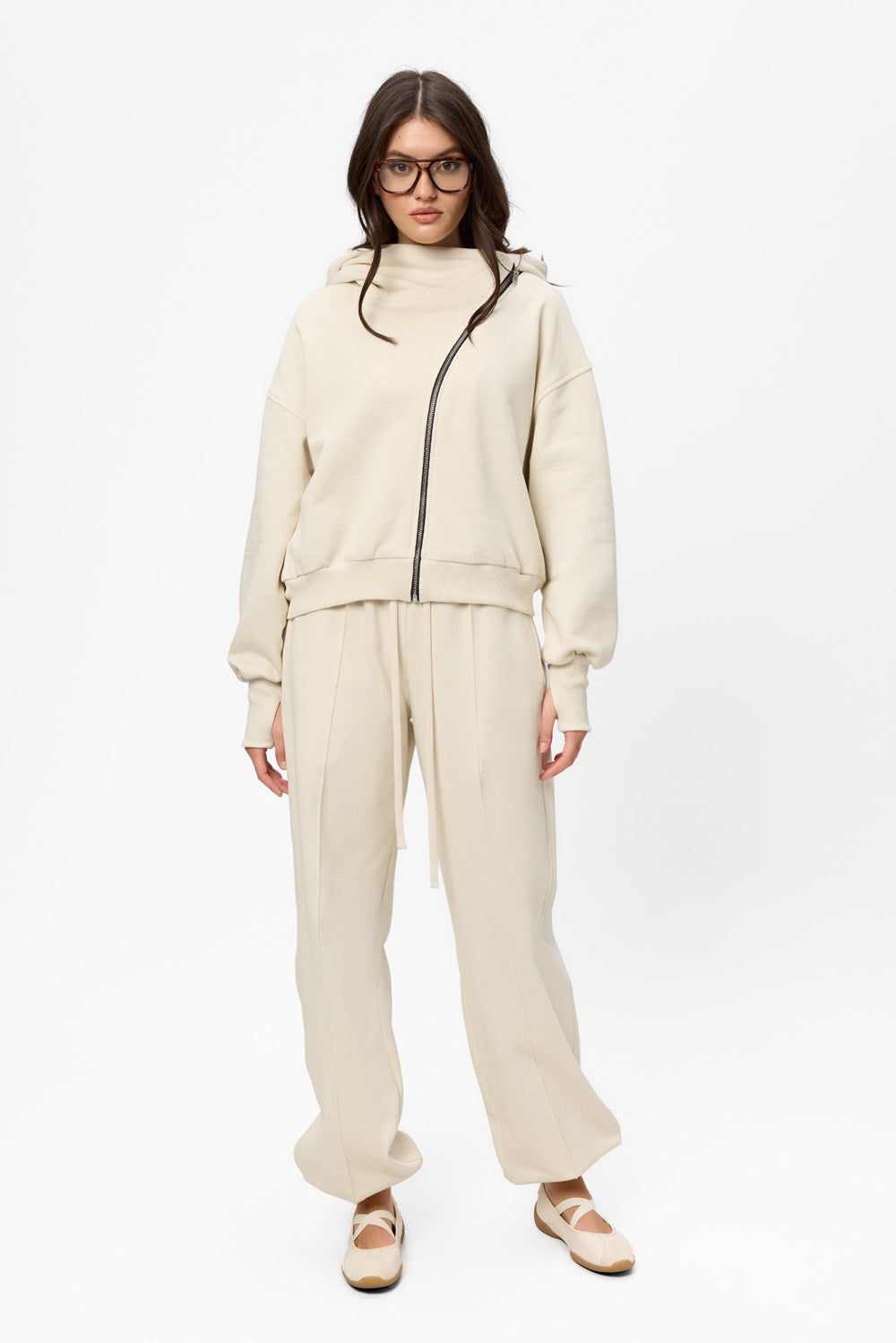 Skipper czarne rozszerzane spodnie W