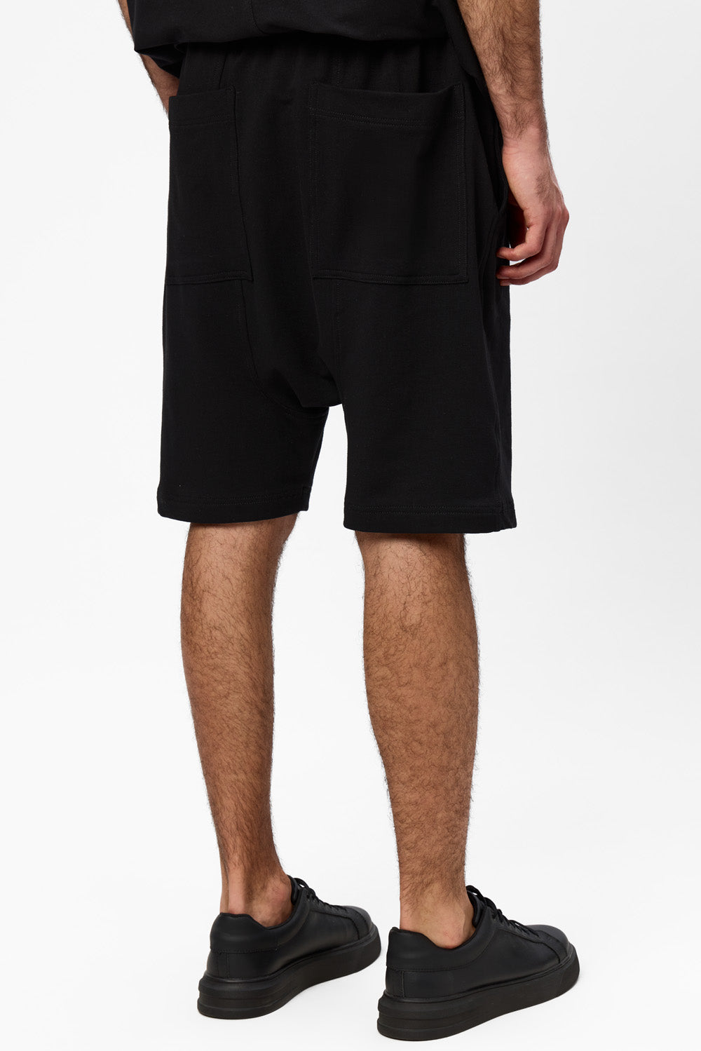 247 Black Cotton Shorts