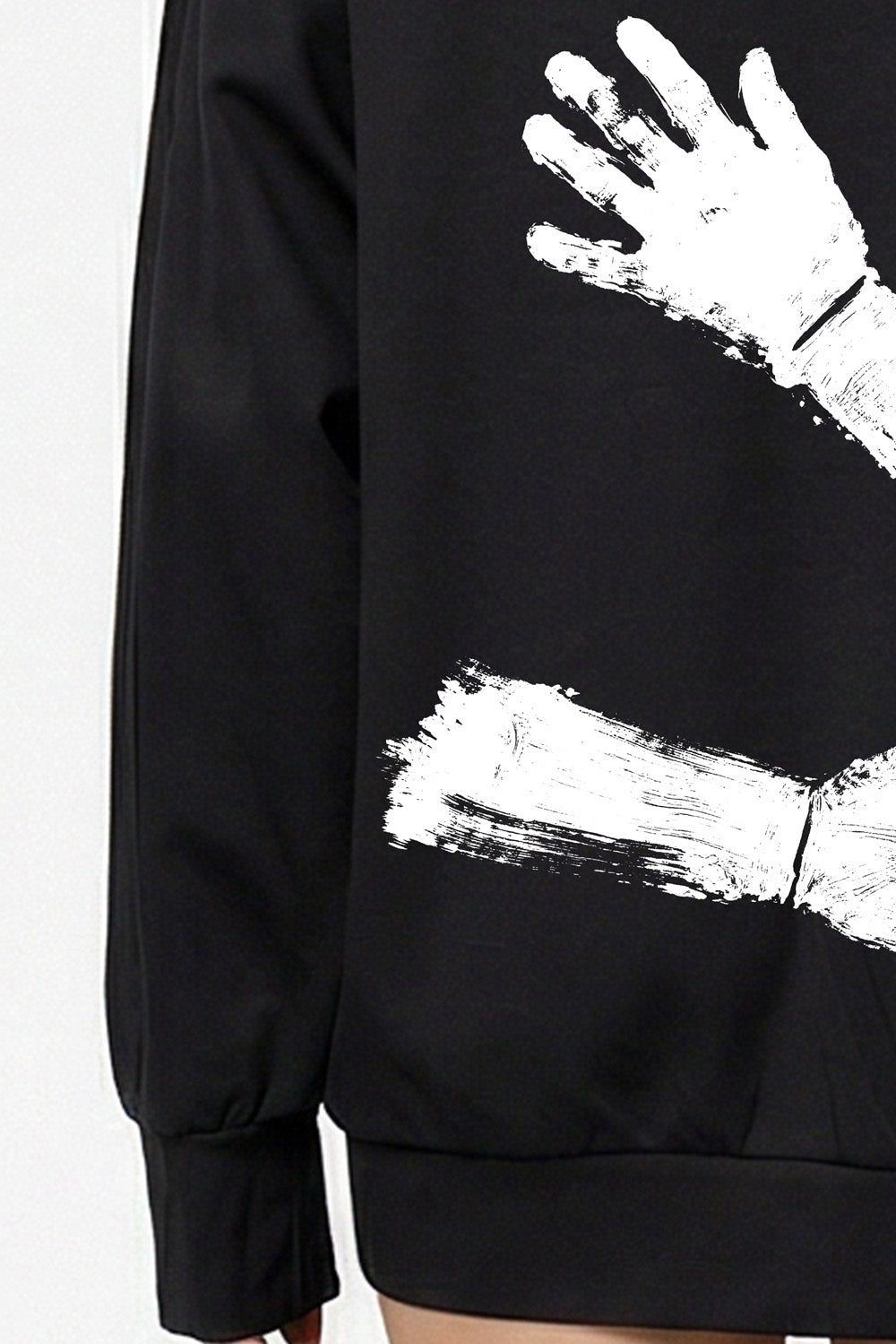 Valentines Printed Black Sweater