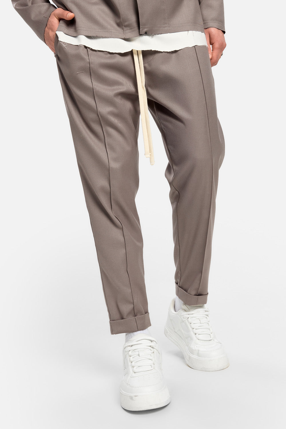 Pantaloni din stofa Thom | Bărbați | Bej | Stil Modern & Elegant | Confort & Funcționalitate | Atelier Hamza