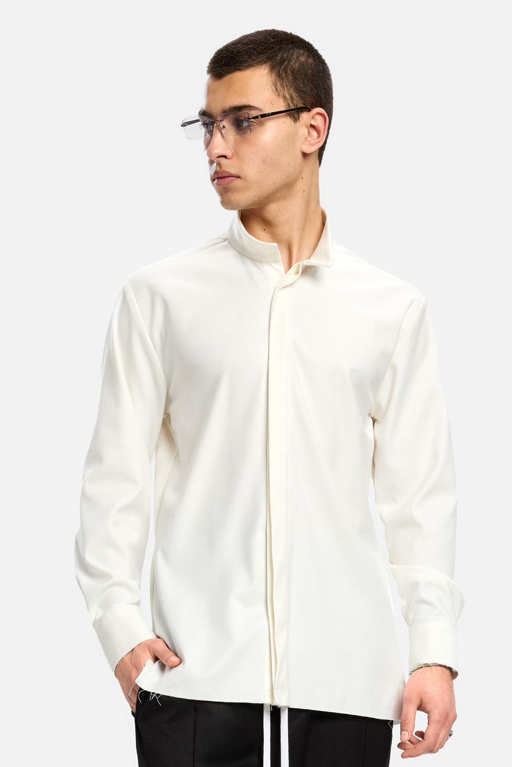 Camasa Thom | Bărbați | Alb | Stil Modern & Elegant | Confort & Funcționalitate | Atelier Hamza