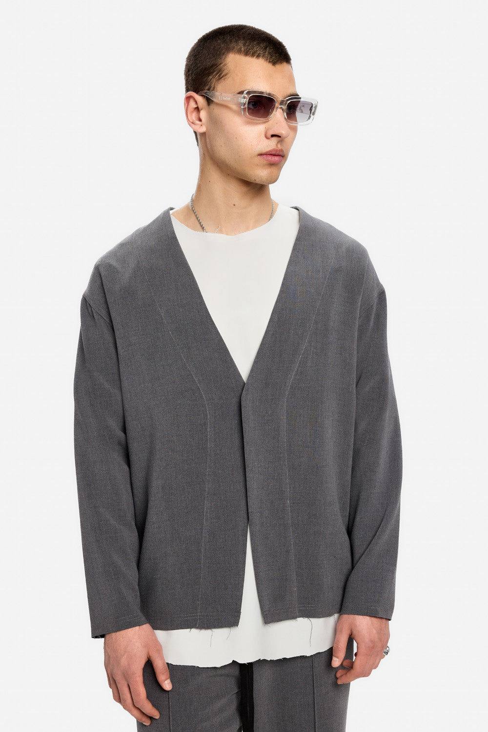 Cardigan 247 | Bărbați | Gri | Stil Modern & Elegant | Confort & Funcționalitate | Atelier Hamza