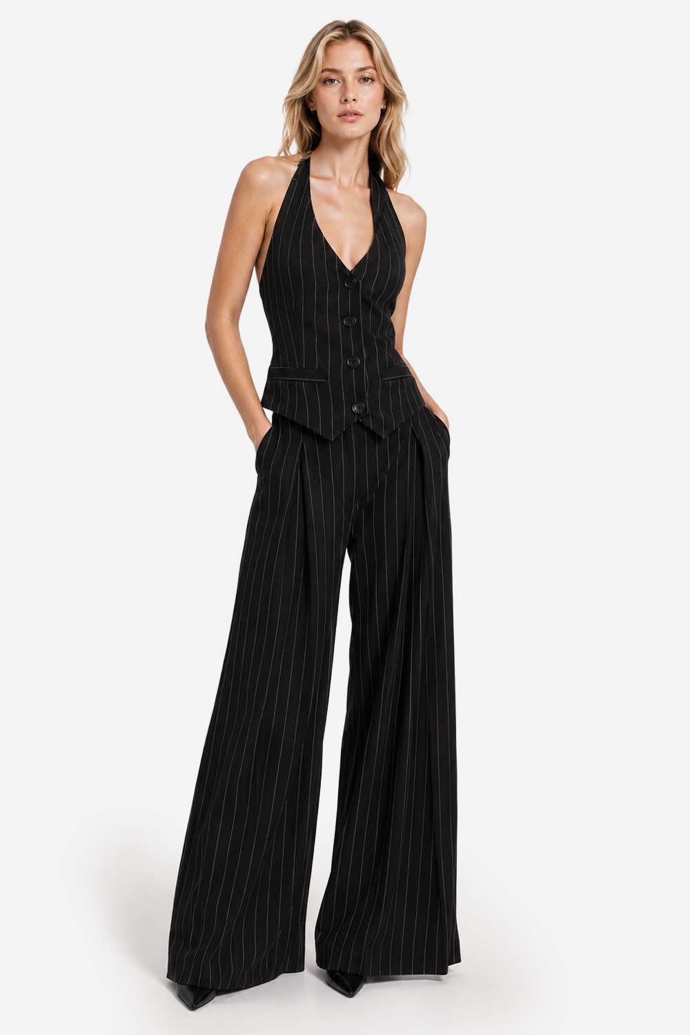 Kimi Black Stripe Cloth Pants