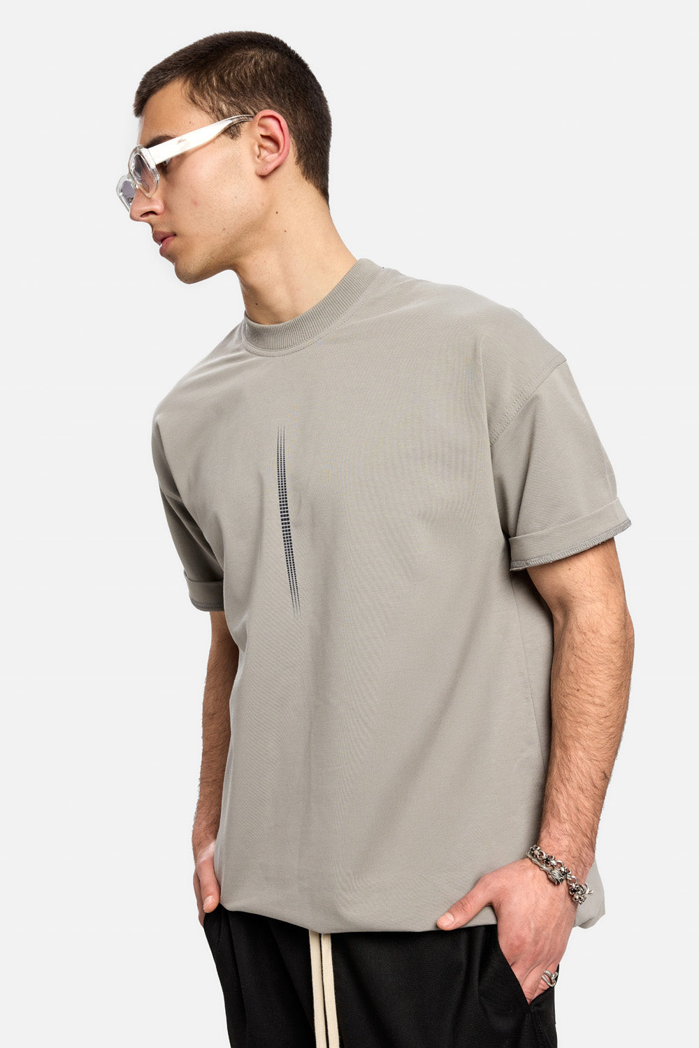 Tricou cu imprimeu Zeus | Bărbați | Gri | Stil Modern & Elegant | Confort & Funcționalitate | Atelier Hamza