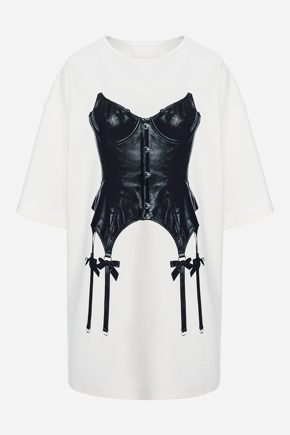 Sukienka T-shirt Bandana z nadrukiem gorsetu