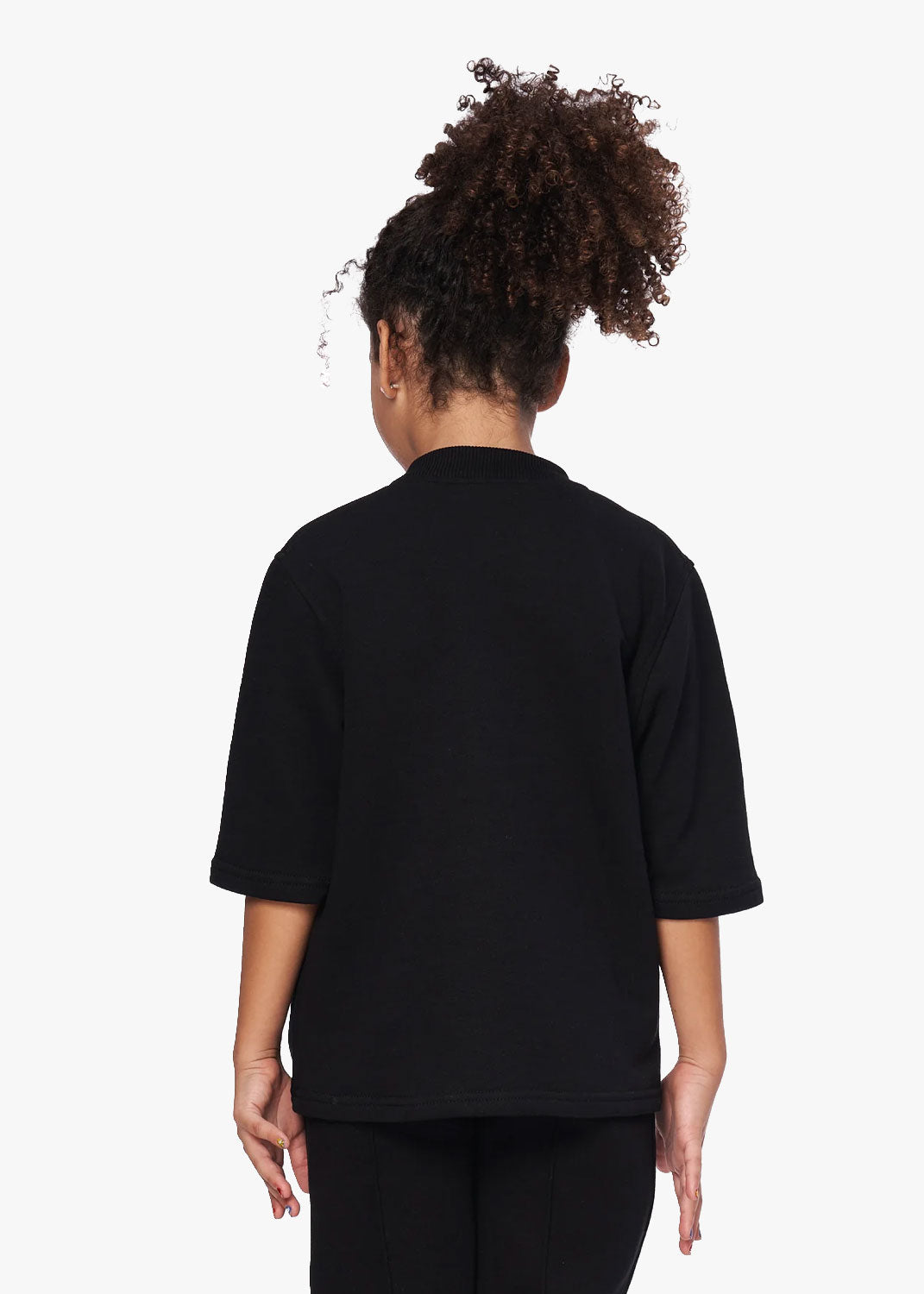 Tricou copii negru "Love" cu ursuleț și inimioară, mesaj "Cultivate Love", Atelier Hamza