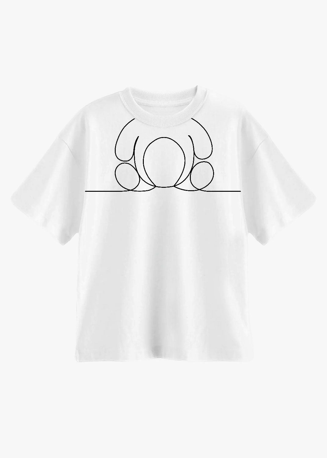 Tricou alb copii "Teddy Bear" cu design ursuleț, mânecă lungă, jucăuș, Atelier Hamza