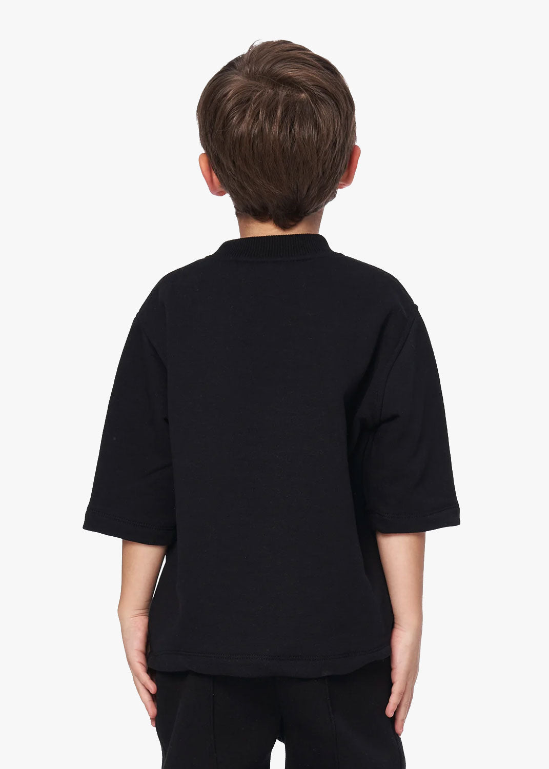 Tricou copii negru "Player" cu ursuleț pe skateboard, mesaj "Let’s Play All Day"