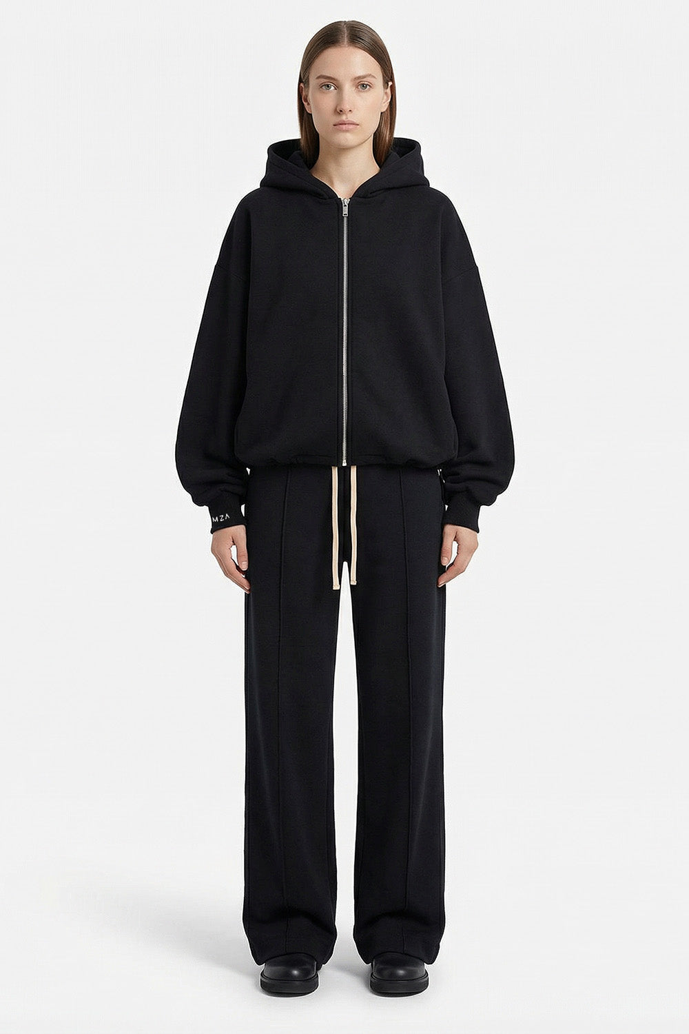 Skipper Fleece Black Flared Pants