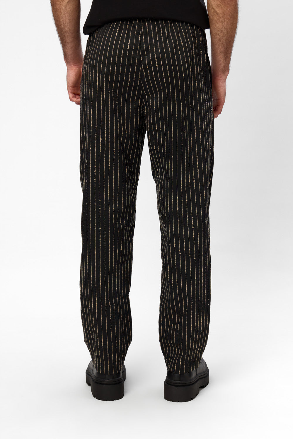 247 grey striped cloth pants
