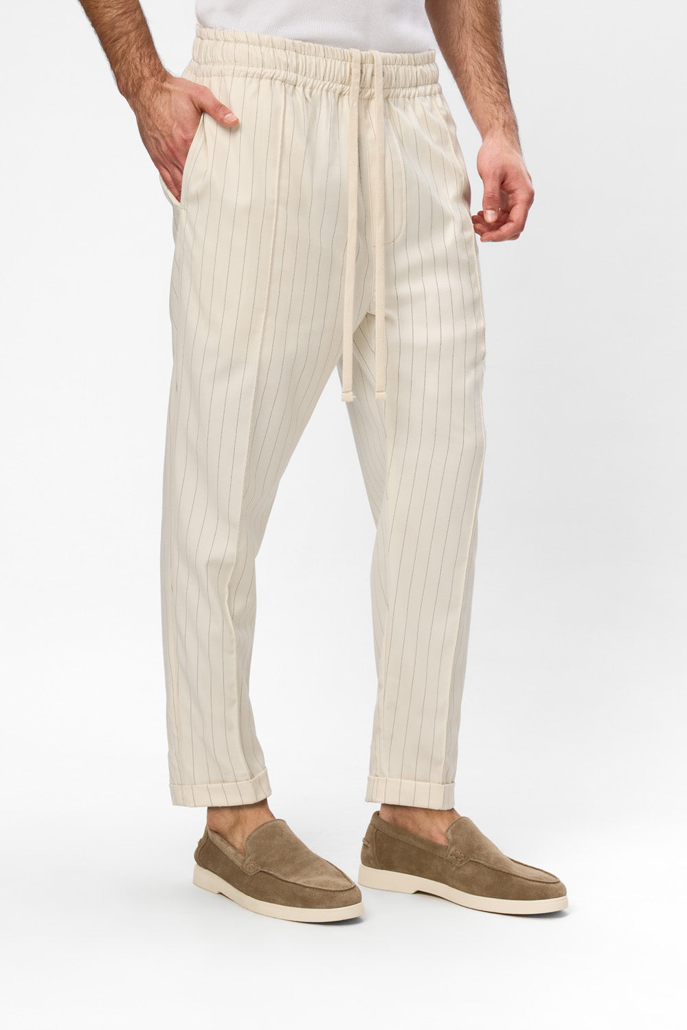 Thom Vanilla Striped Cloth Pants V2
