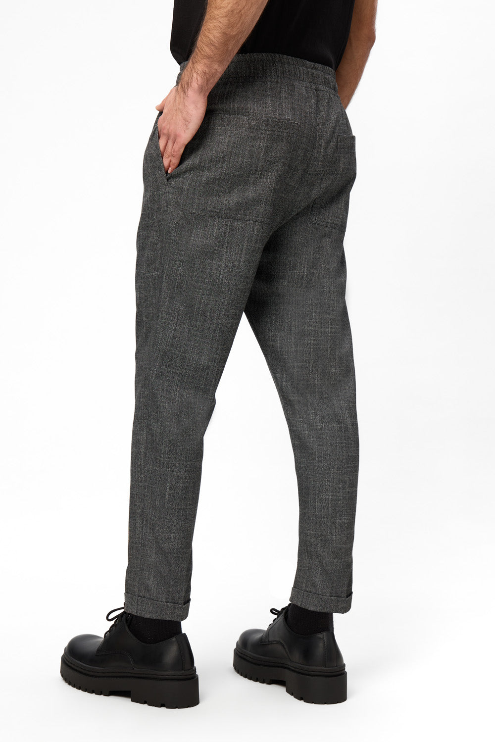 Thom Grey Melange Cloth Pants