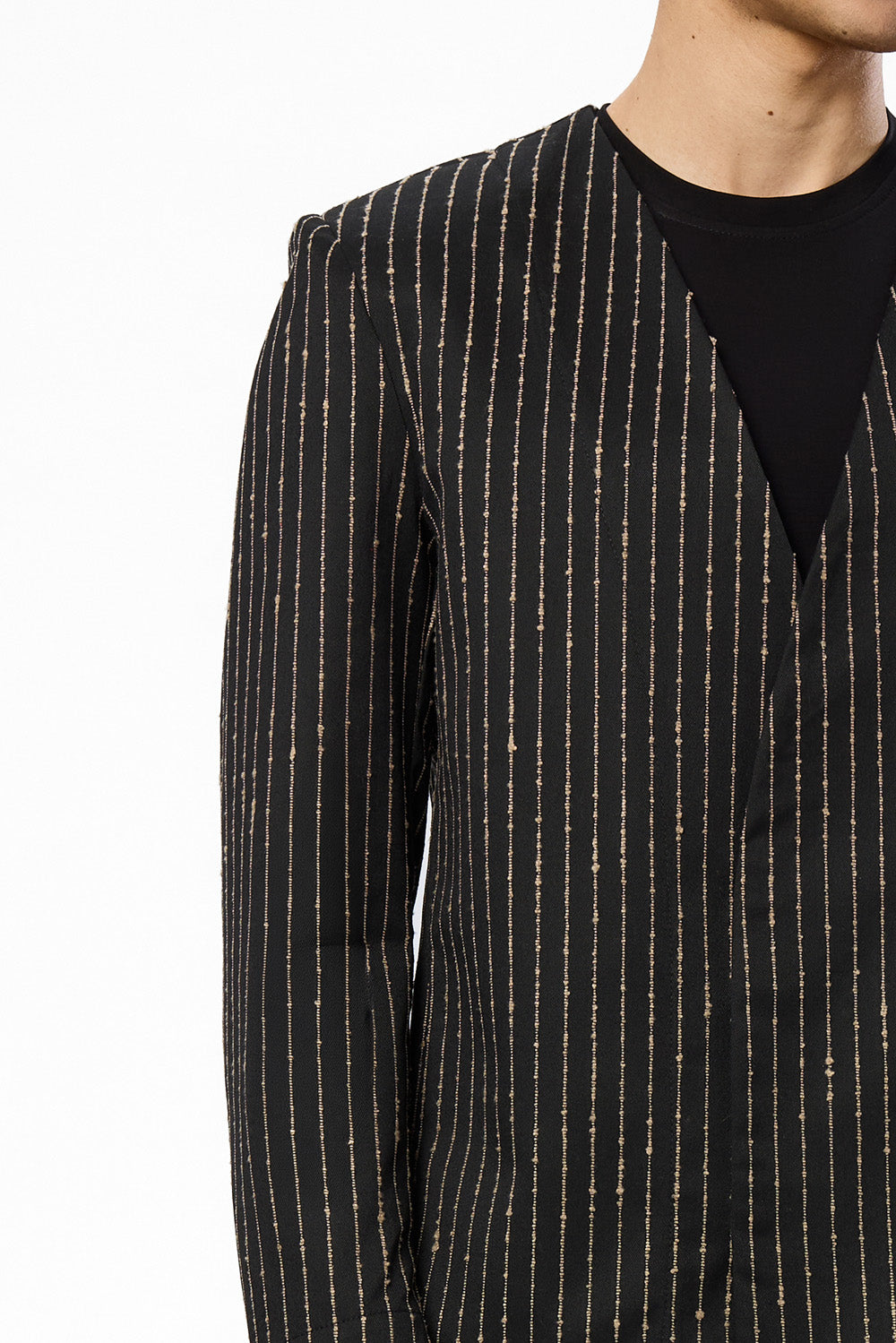 247 Black Striped Blazer