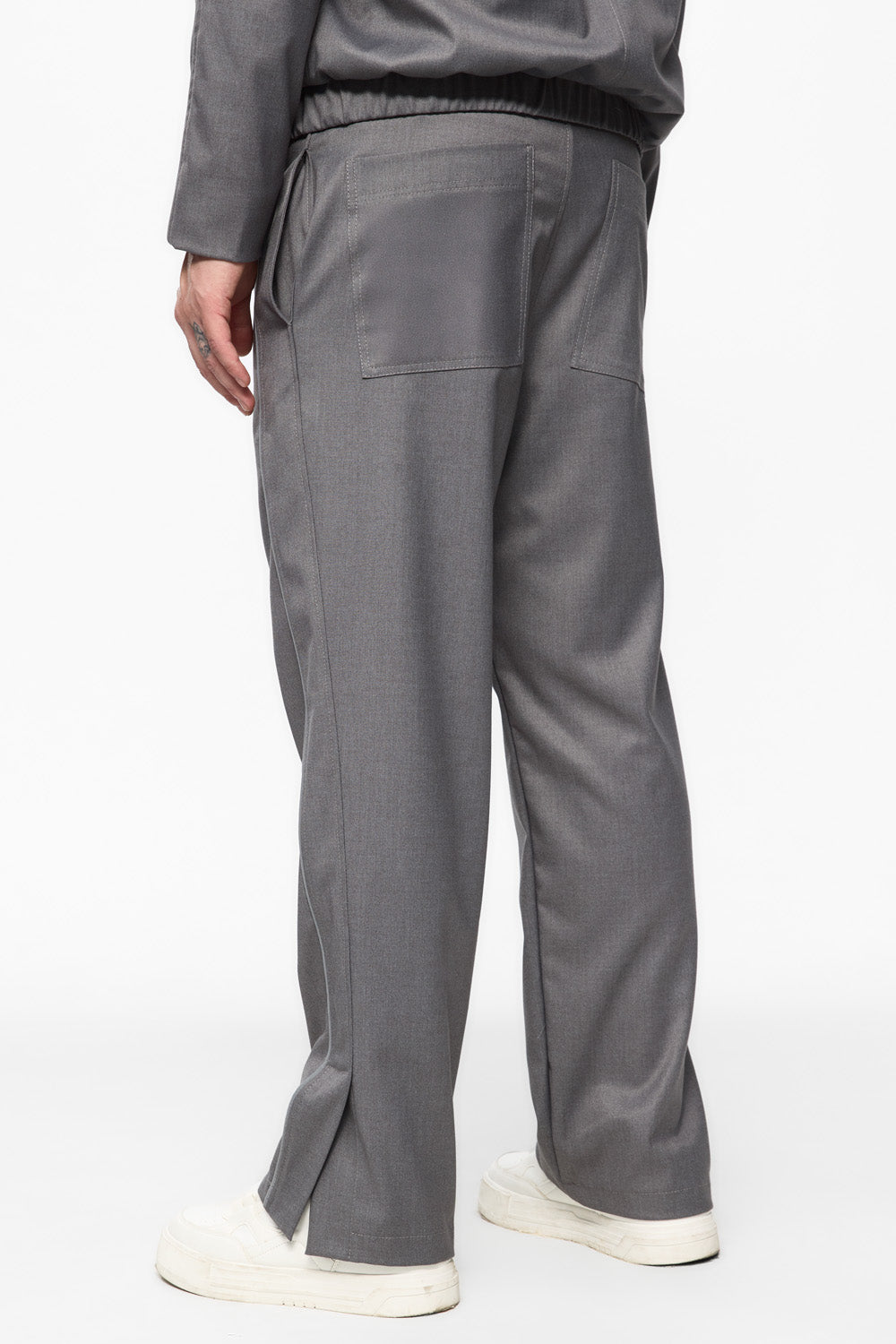 Rud Split Pants  | Men | Grey | Modern & Elegant Style | Comfort & Functionality | Atelier Hamza
