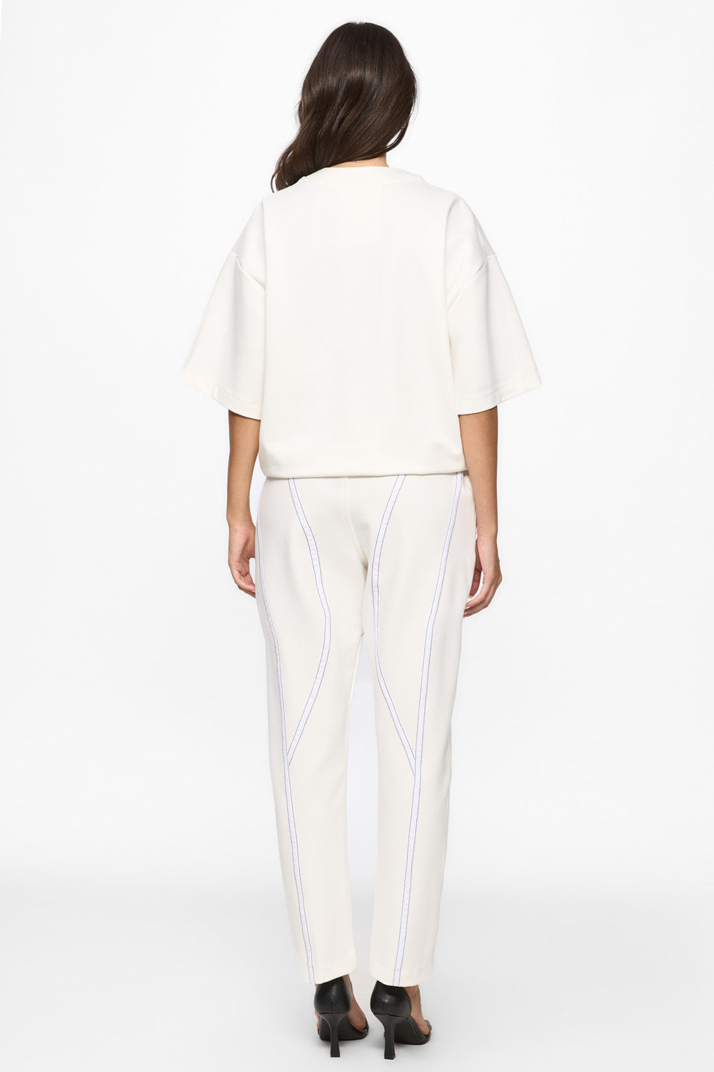 Karo Off-White Stitched Corset T-shirt