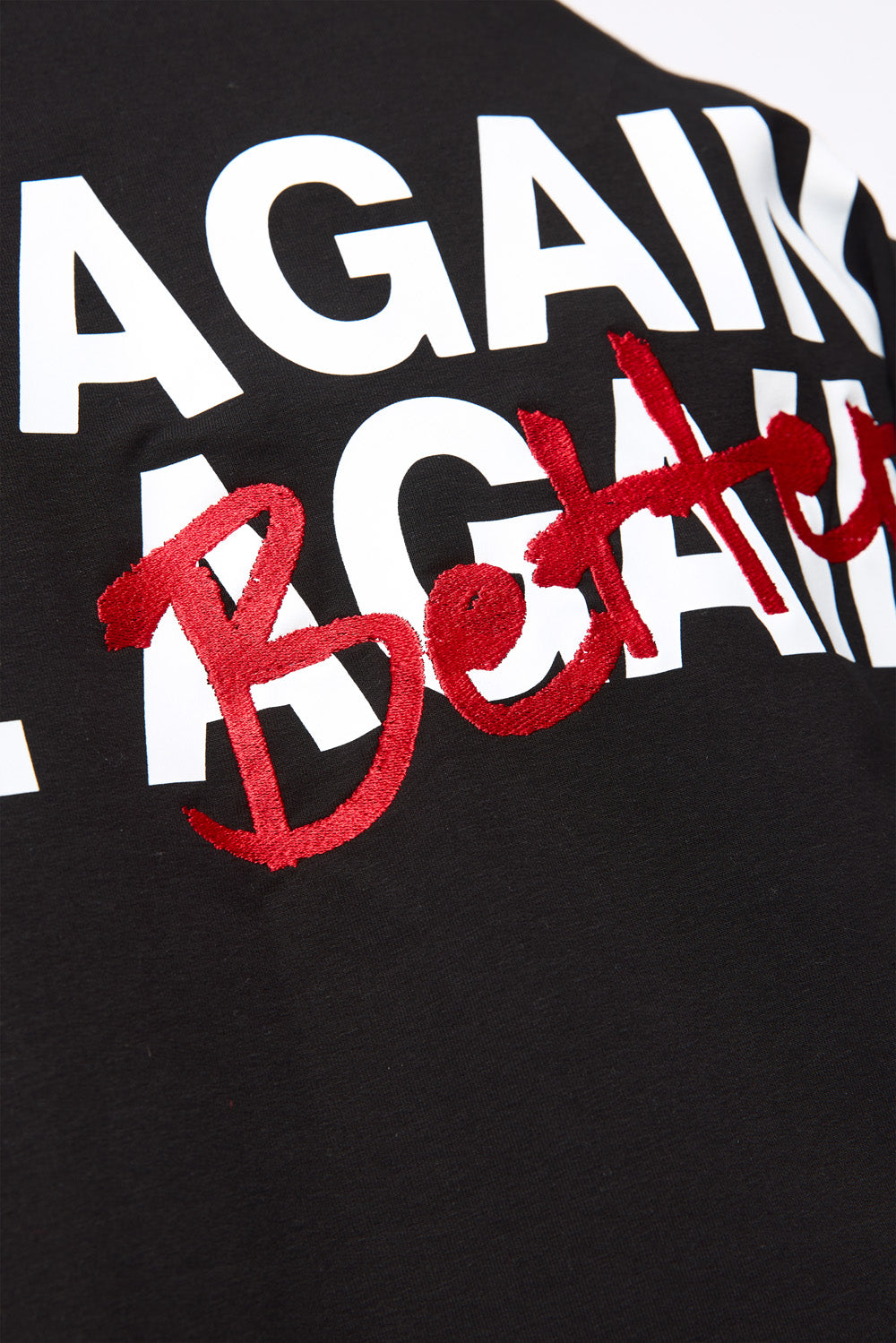 Fail Fail  Printed and embroidered  Black T-Shirt