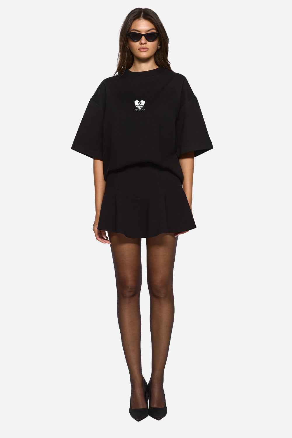 Valentines printed Black T-Shirt