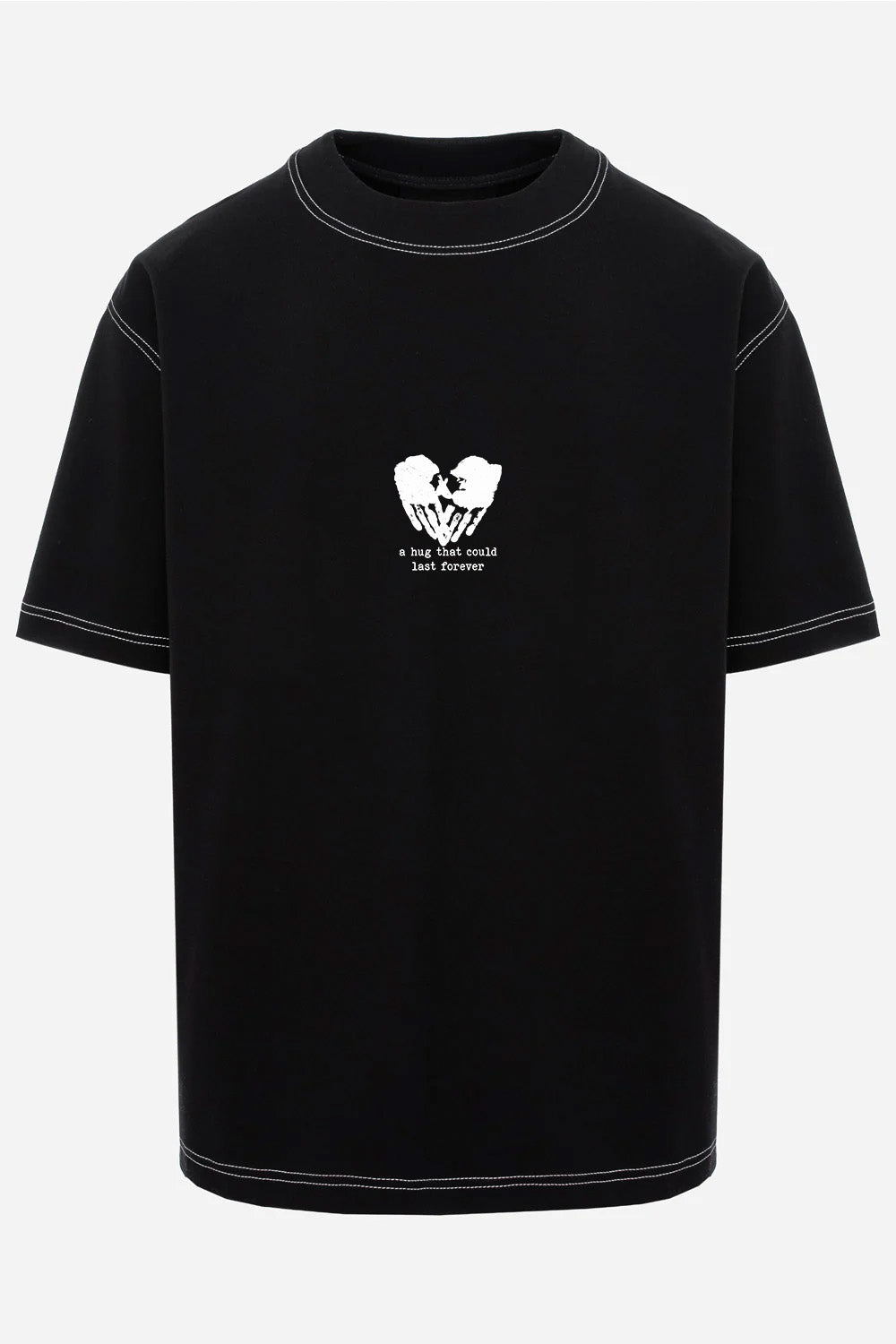 Valentines printed Black T-shirt
