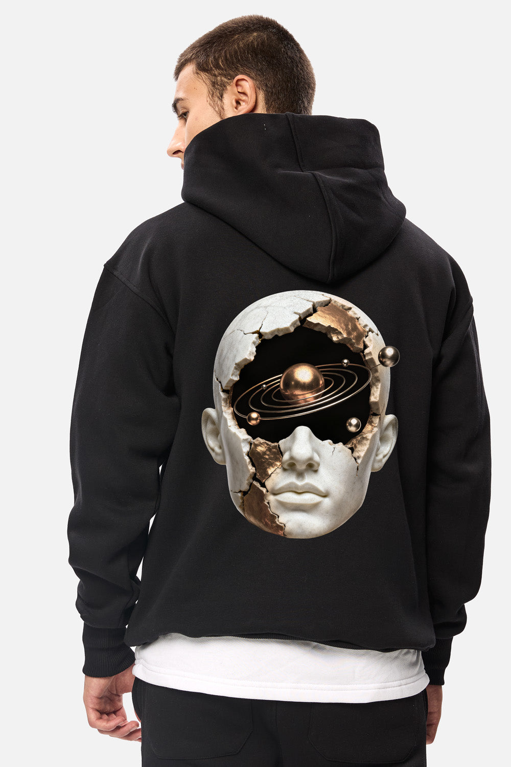 Midas printed fleece Black Hoodie