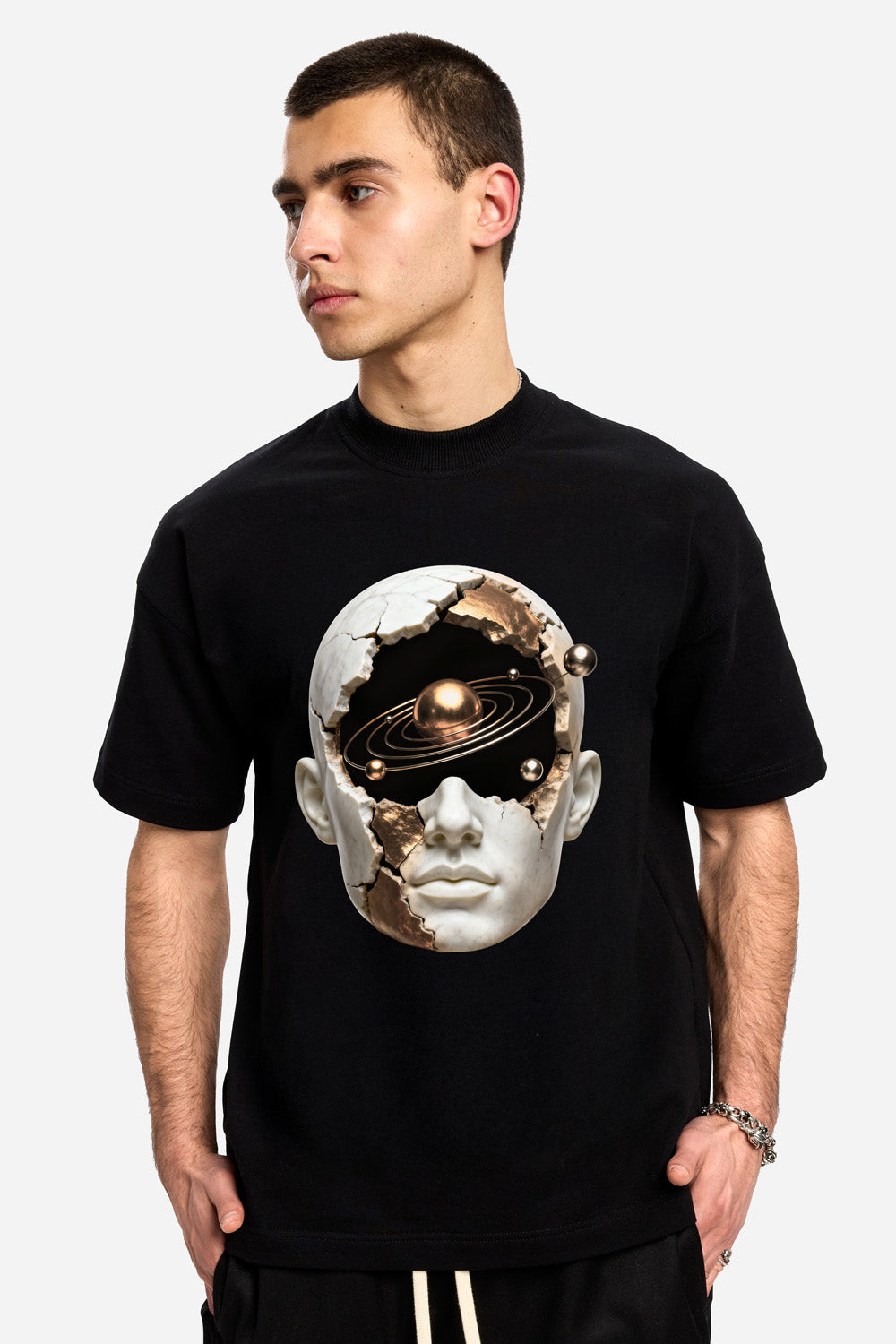 Midas Printed Black T-Shirt