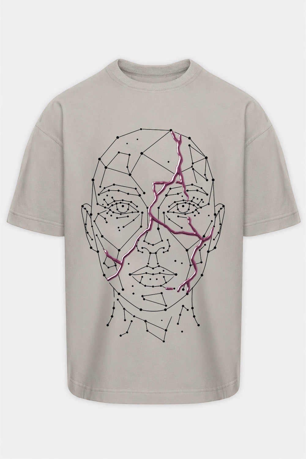 Ginza Printed Grey T-Shirt