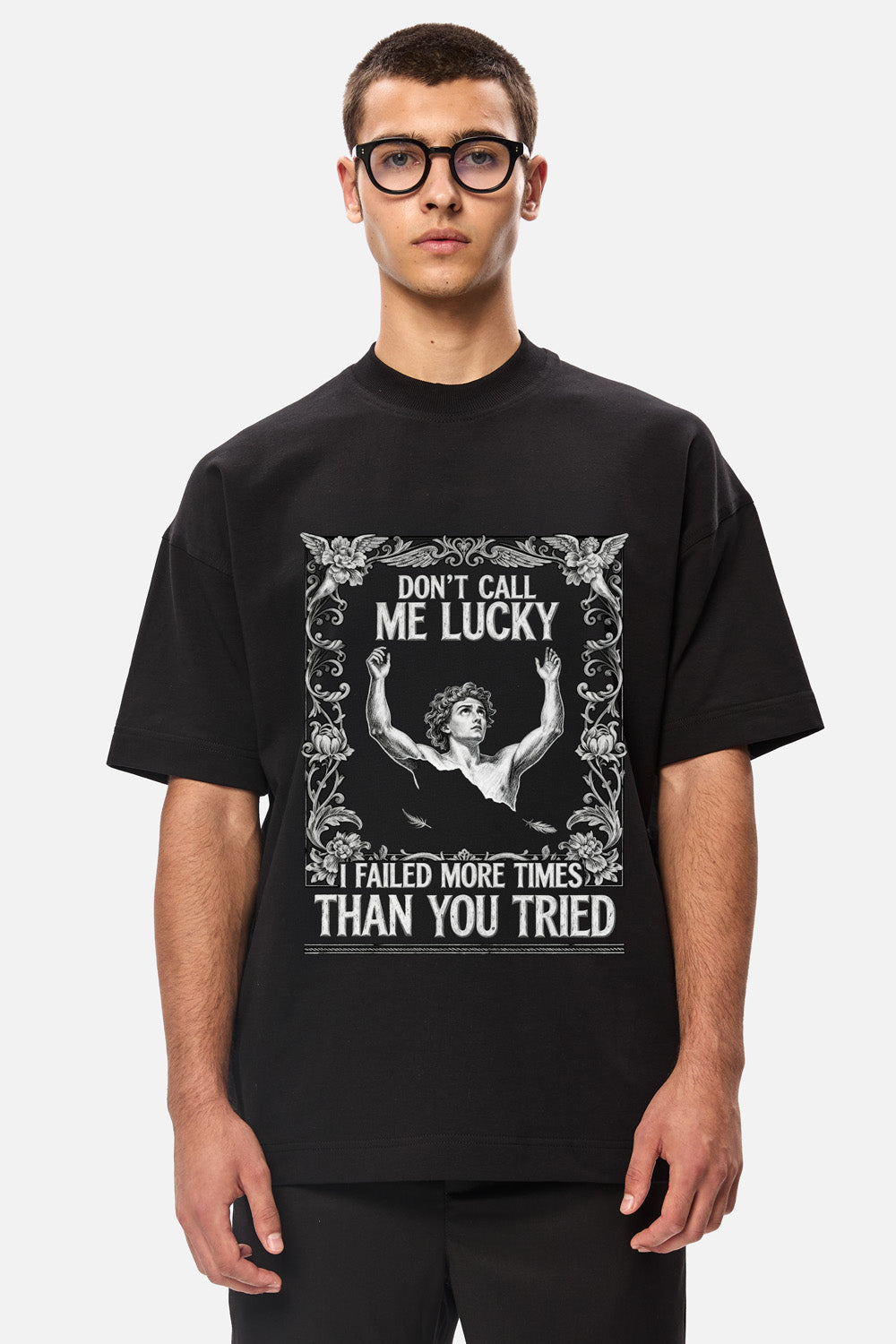 Don't call me lucky T-shirt black