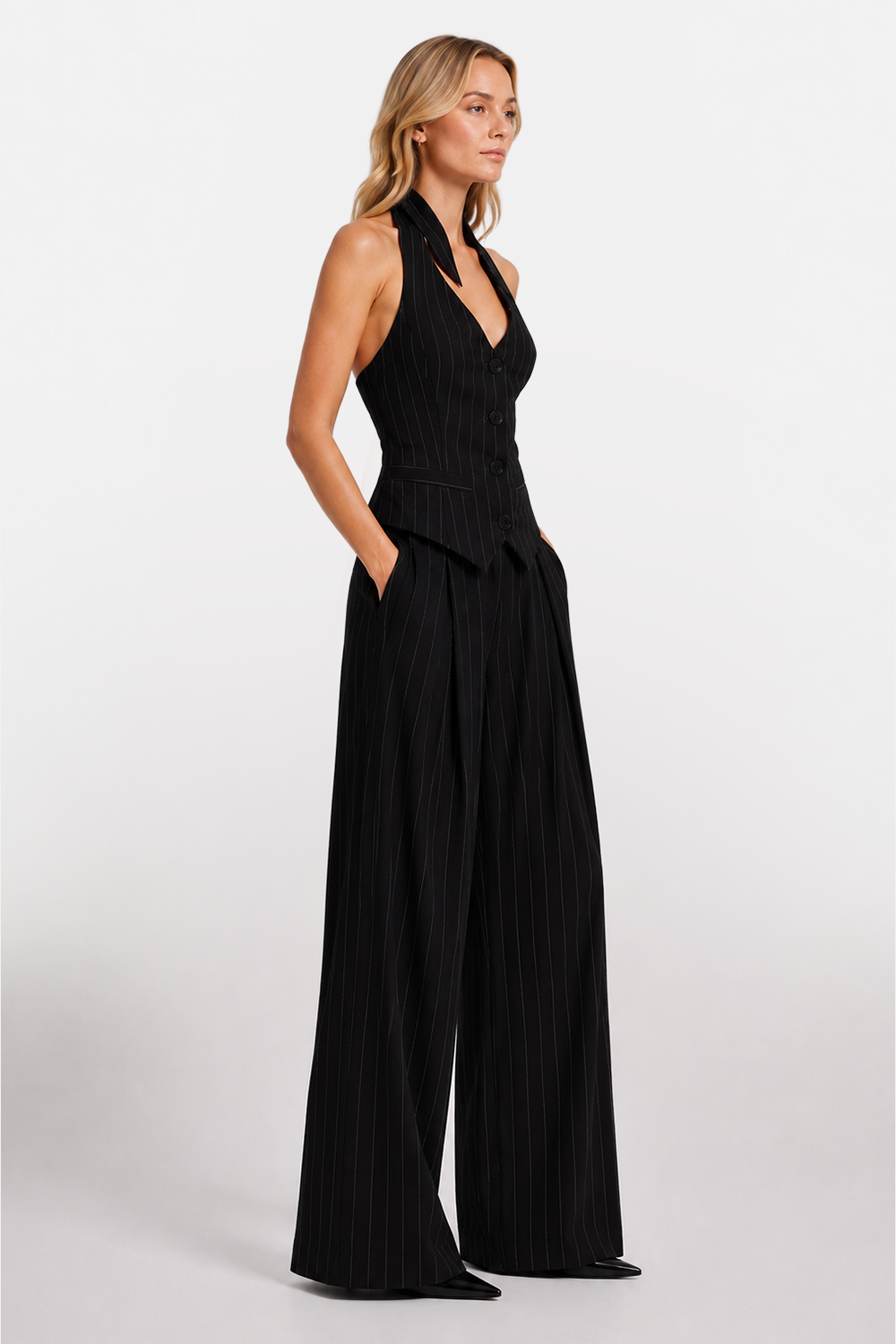 Kimi Black Stripe Cloth Pants