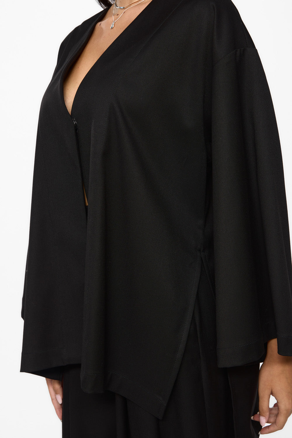 Kimi Black Cloth Cardigan