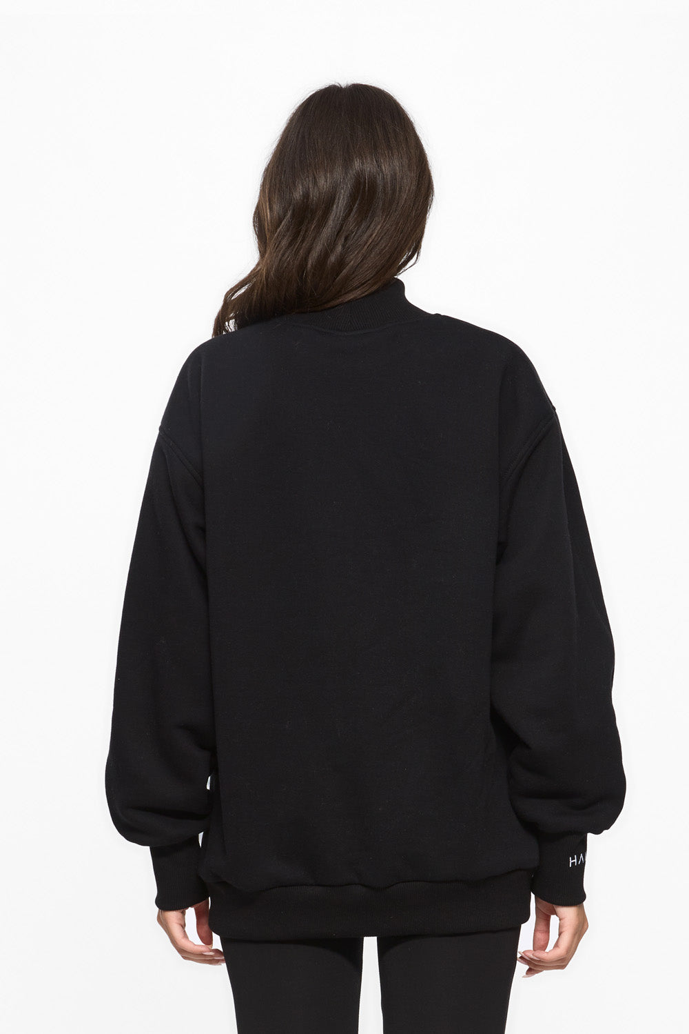 Luna Black fleece Turtleneck