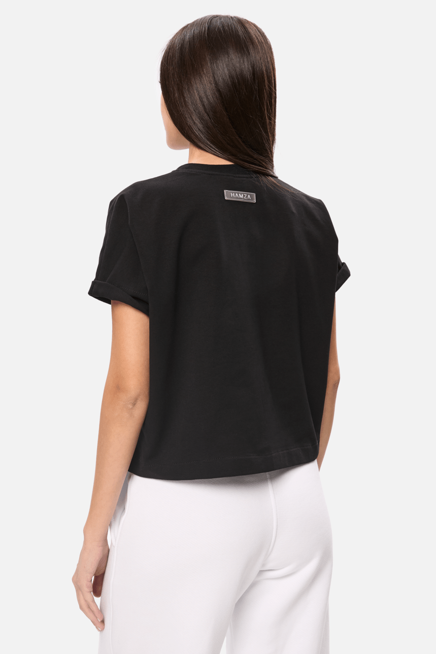 Tricou Brodat "Muse" | Femei | Negru | Stil Modern & Elegant | Confort & Funcționalitate | Atelier Hamza