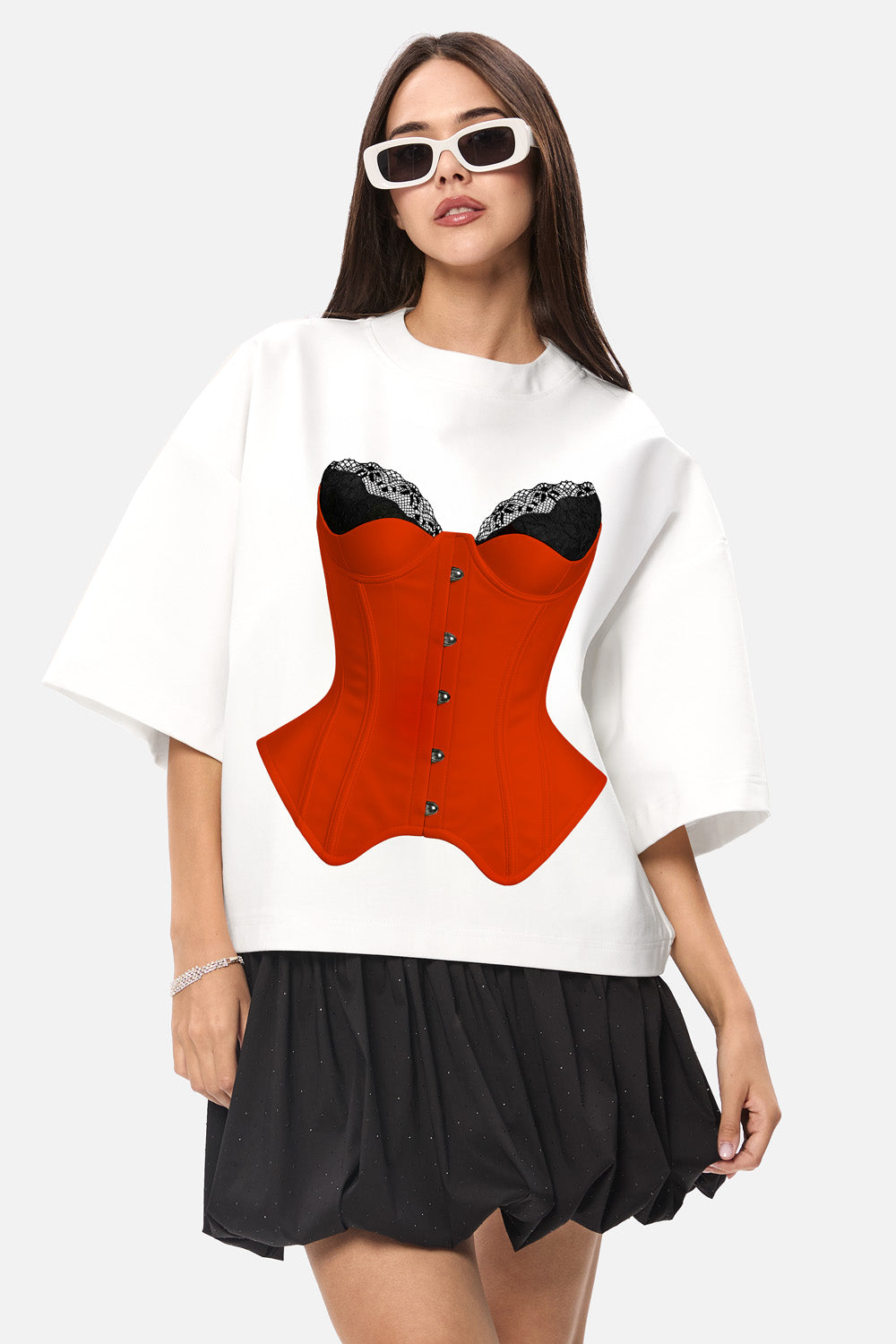 Charmante drukowana koszulka w kolorze Off-White W