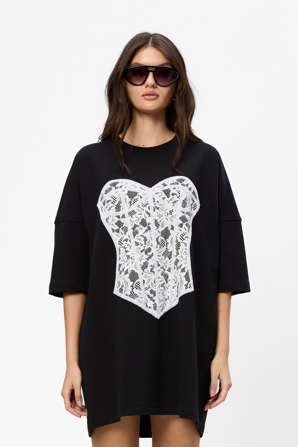 Silhouette Stitched Corset Black Dress
