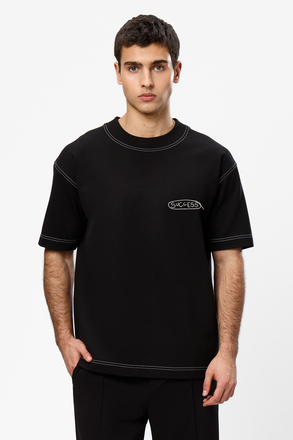 Success 2.0 printed black T-shirt
