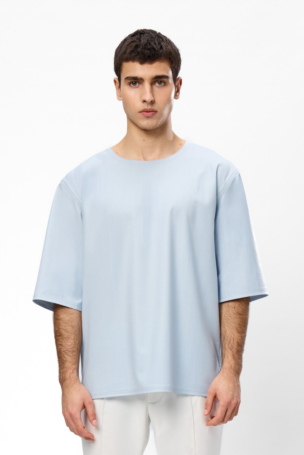 Thom striped light blue cloth T-shirt