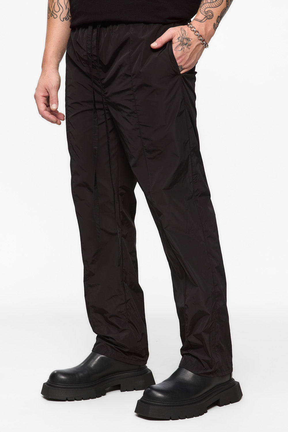 247 black polyamide Pants