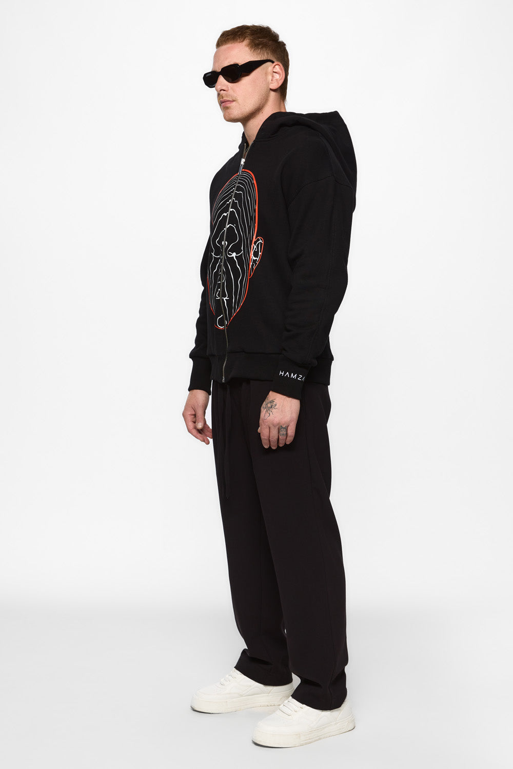 Ego printed Zip Hoodie