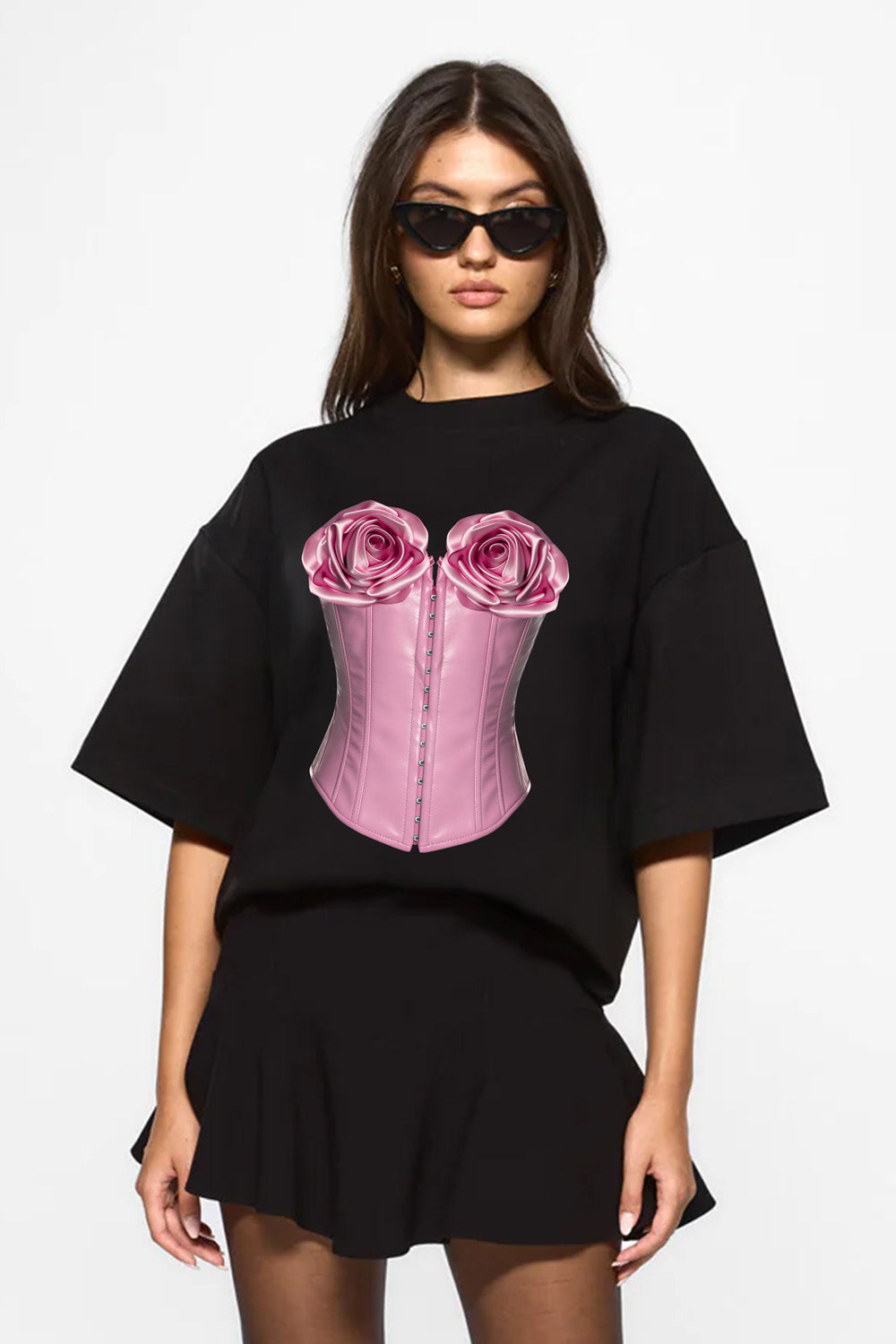 Charmante V2 printed Black T-Shirt