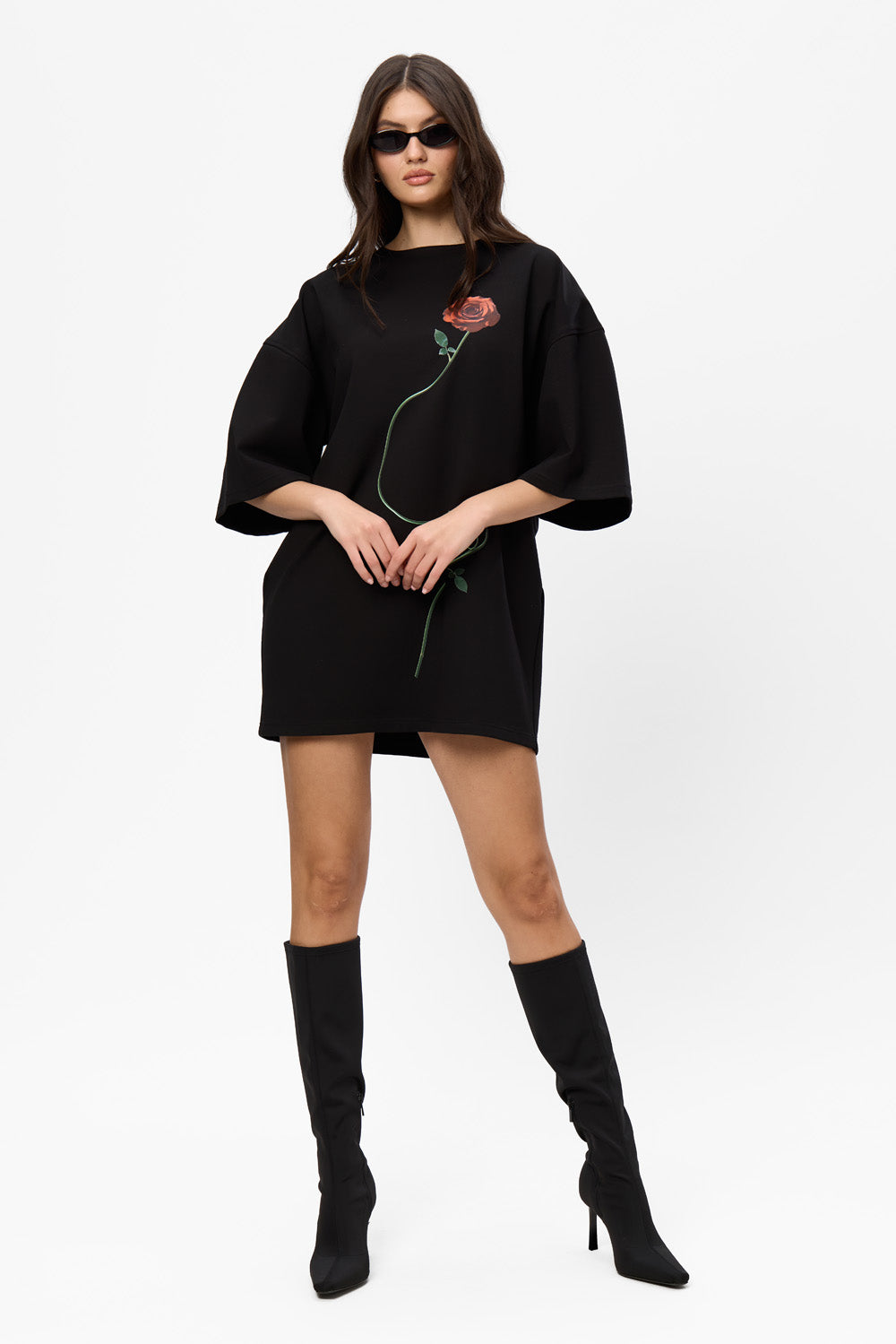 Sukienka T-shirt Bandana z nadrukiem gorsetu