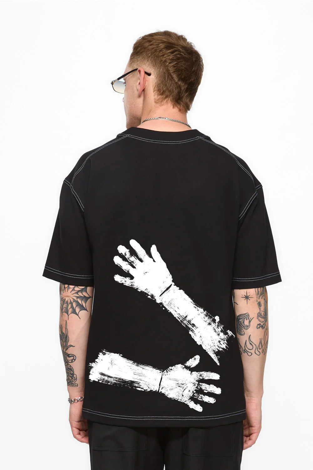 Valentines printed Black T-shirt