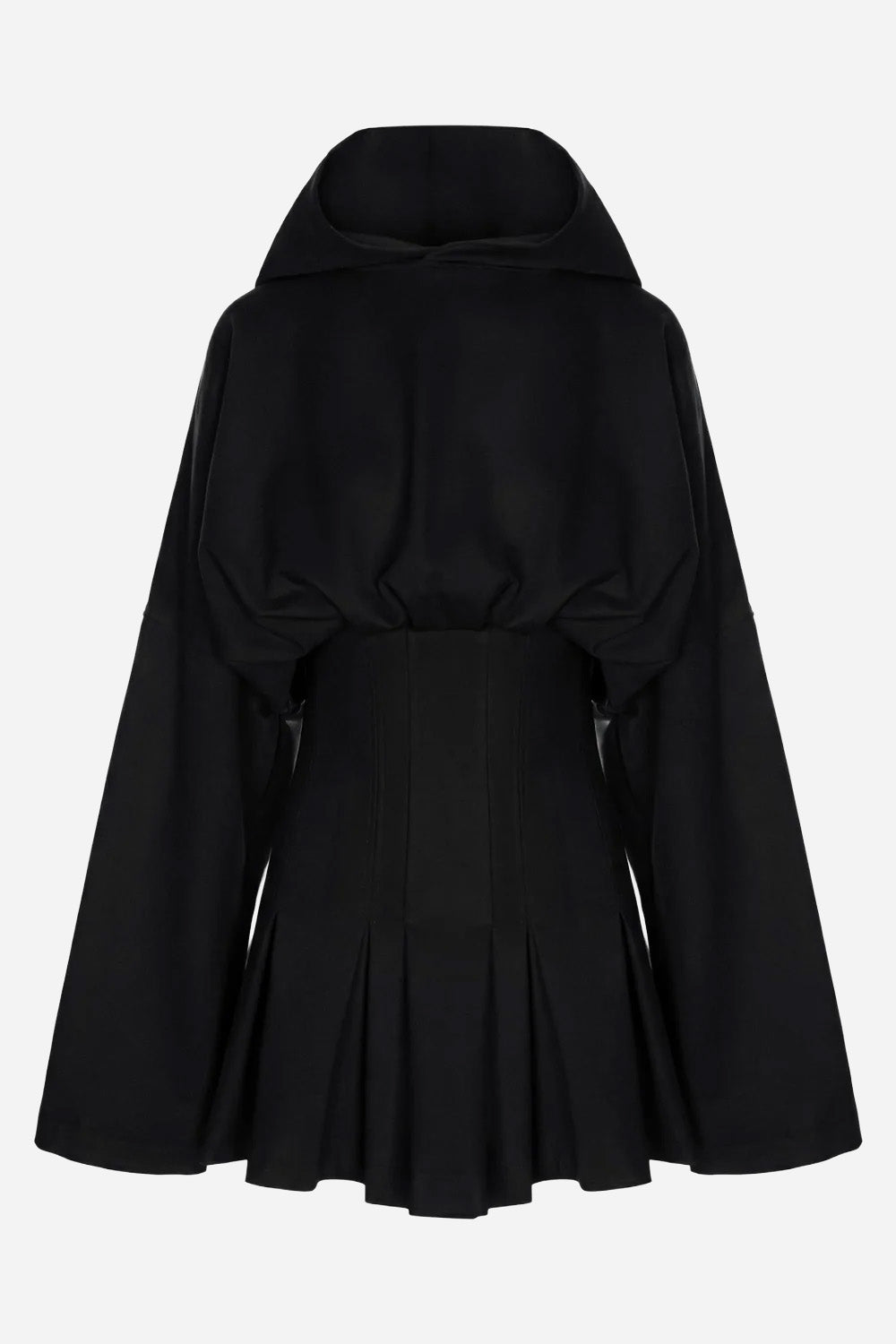 Sukienka off-white z pasem do pończoch Cairo