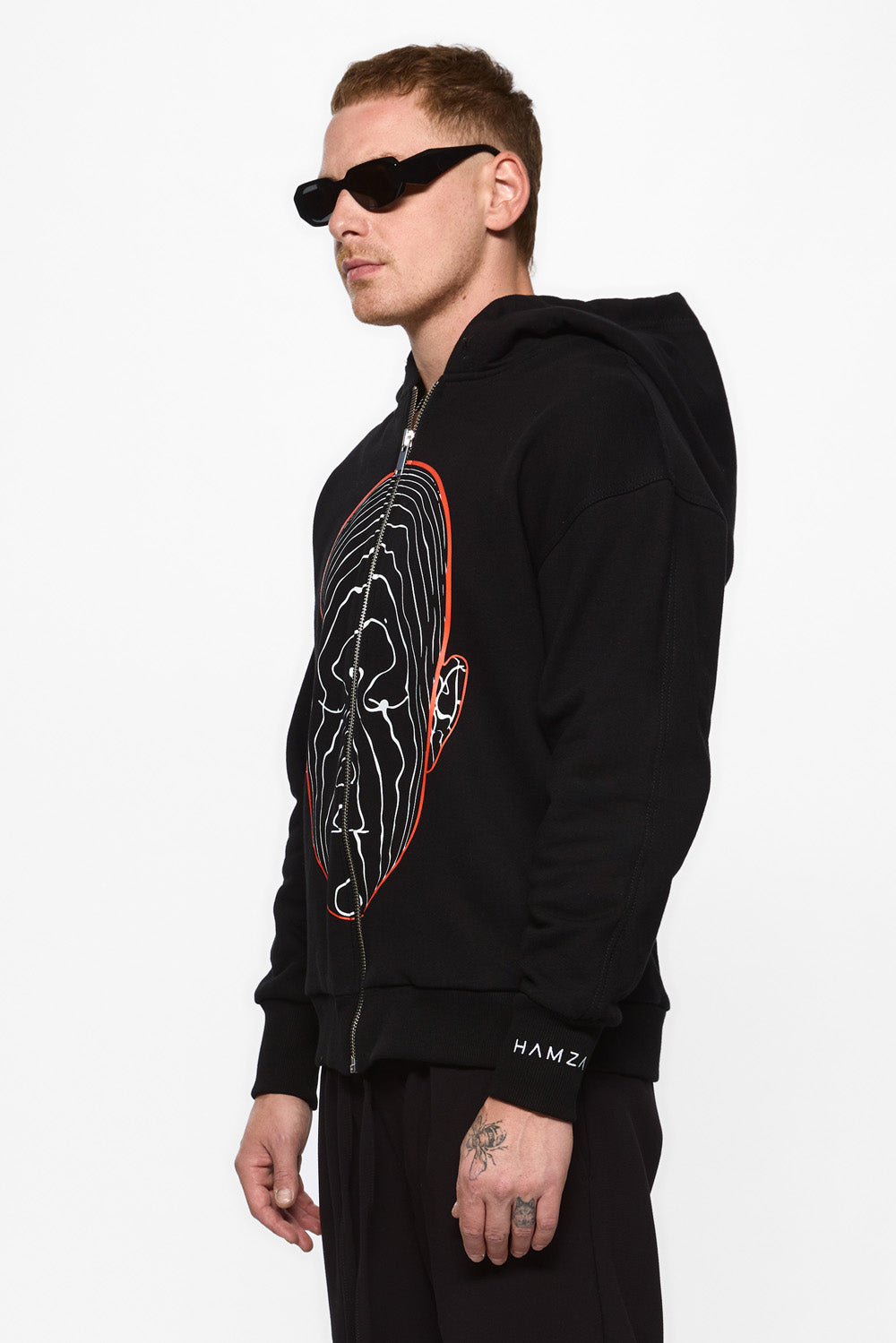Ego printed Zip Hoodie