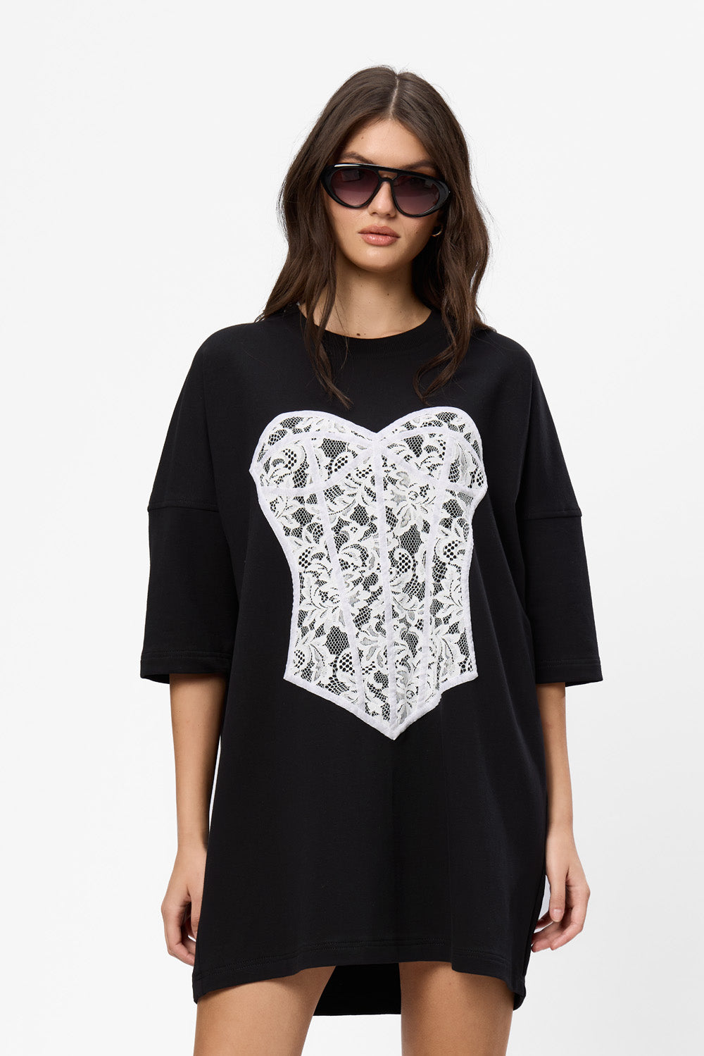 Silhouette Stitched Corset Black Dress